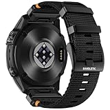 Bandletic Kompatibel mit Garmin Fenix 8 47mm/7/6/5 Armband - 22mm Quick Fit Robustes Nylonarmband für Fenix 7 Pro/6 Pro/5 Plus/Instinct 3 E 45mm/Forerunner965/955/945 /Approach S70/S62/S60