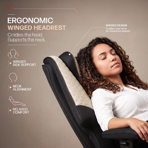 Image of Drogo Majestic Ergonomic Office Chair for Work & Home 400LBS | Big and Tall Boss Chair for Office with High Cushion, Lumbar Support, Padded Armrest, 135 Recline & Footrest,1 Yr Warranty (Black&Brown)