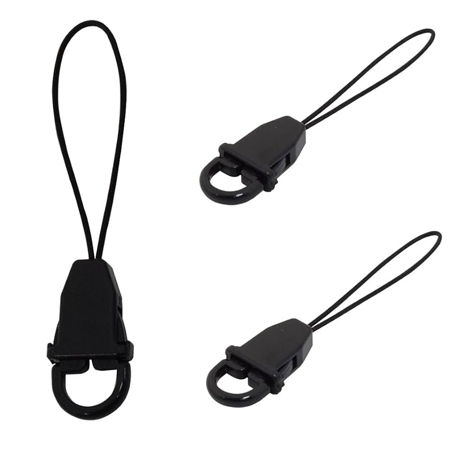 Amazon | 着脱パーツ3個セット T-1(ブラック)MEIWA | ストラップ