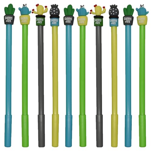 Maydahui Pack 40 bolígrafos gel cactus tinta negra miniatura 1