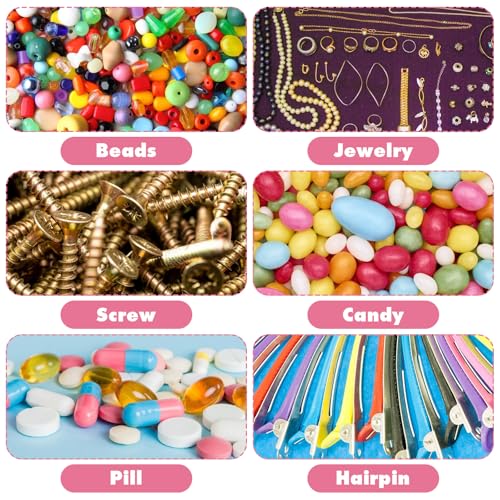 Image of Qianyu 31 Pcs Small Bead Storage Containers Mini Clear Plastic Rectangle Transparent Organizer Box Cases with Hinged Lids for Organizing Craft Tiny Items and Jewelry Making Supplies