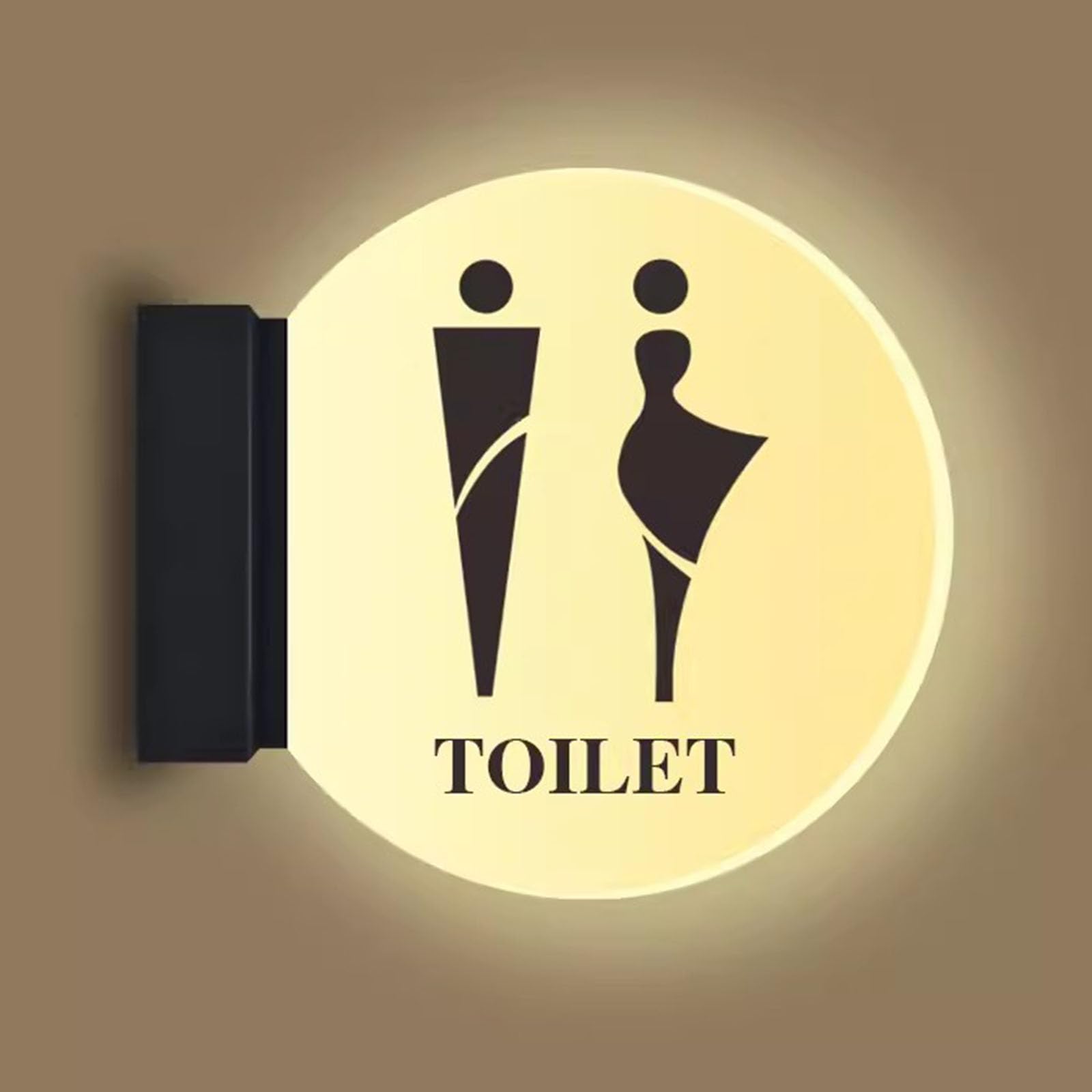vrfvsdasAAS LED restroom sign, Bathroom Acrylic Lighted Lit Sign, 18cm, Wall Hanging Mount, for Bar Mall Washroom, Public Restrooms Service