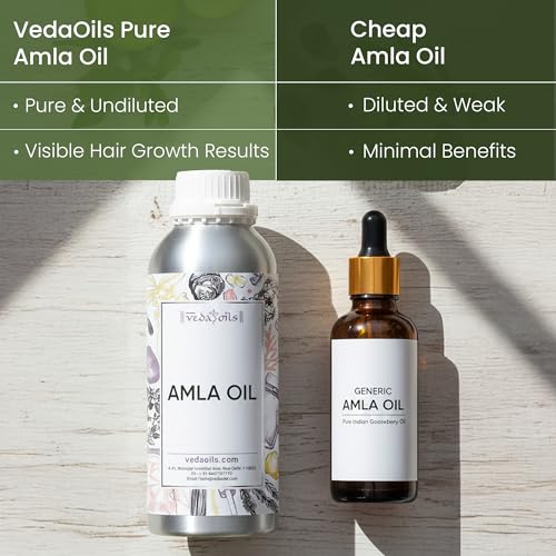 Image of VedaOils Amla Hair Oil 100ml | For Strong, Long and Thick hair | Nourishes Scalp | Controls Hair Fall, Strengthens Hair & Promotes Hair Growth