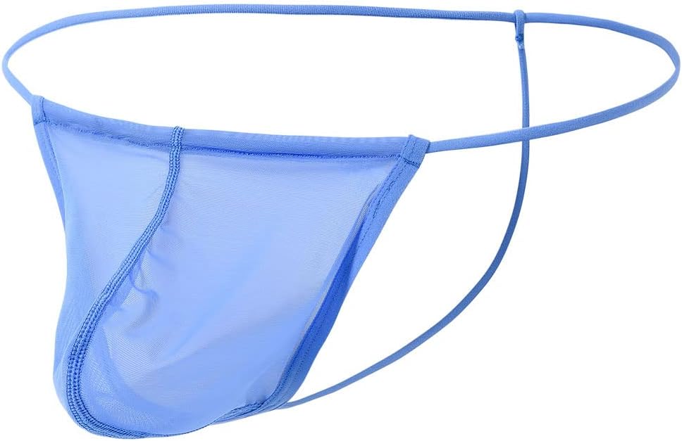 ZONBAILON Men's See-through T-back Thong Sexy Sheer Mesh String Underwear