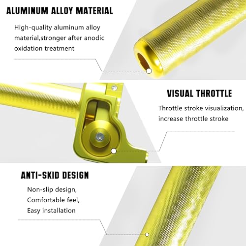 Image of Motorcycle Throttle Assembly,7 /8 inch Quick Twist Throttle Grips with Throttle Cable Aluminum Alloy Universal for CRF KLX SSR TTR 110 125 150 250cc Dirt Pit Bike ATV Mini Bike