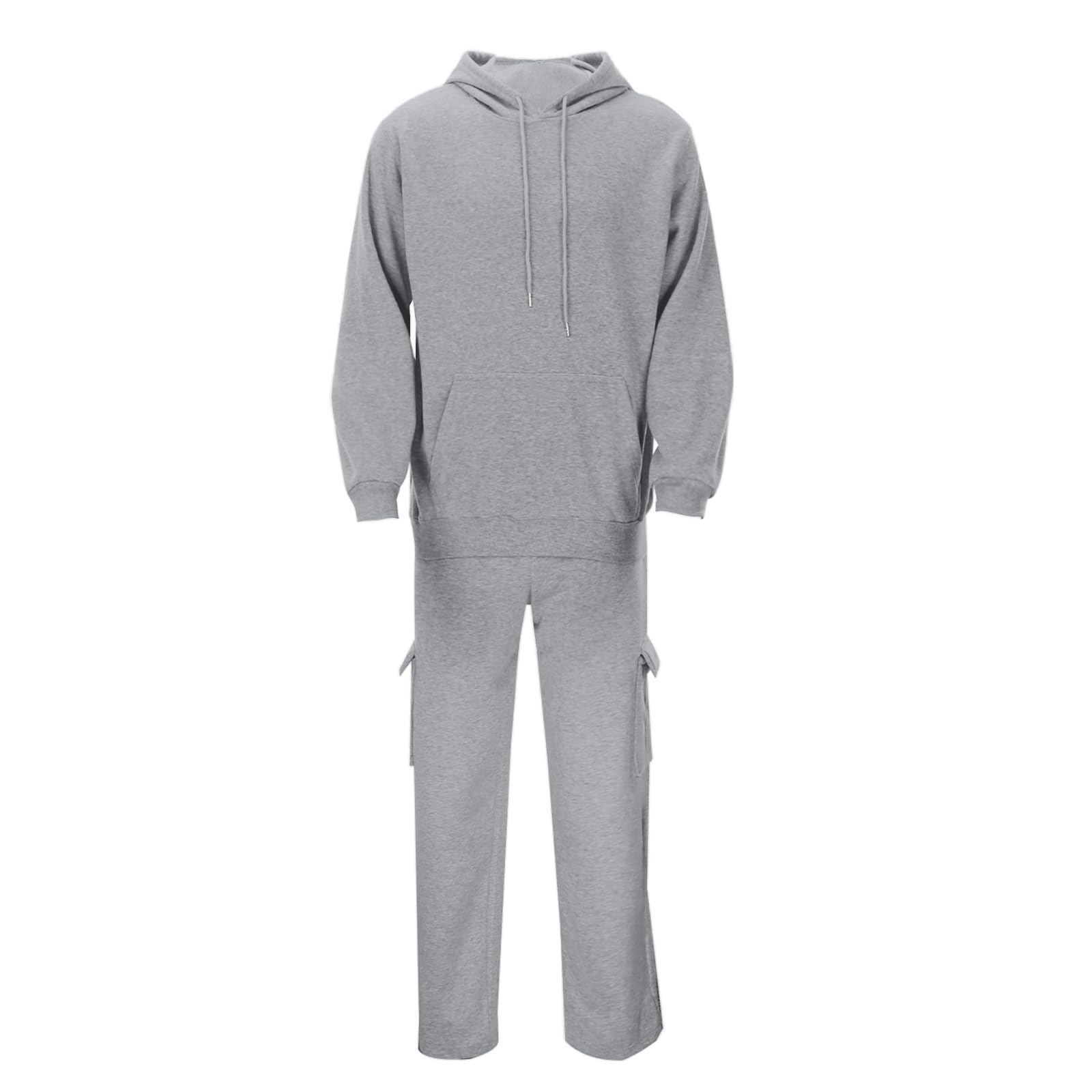 Chándal para hombre 2 piezas sudadera con capucha y pantalones algodón aireado Y2K