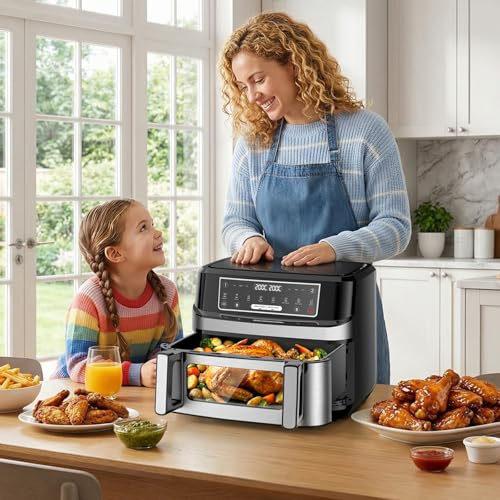Friteuse à Air 12L XXL 2x6L Fenêtre, Emphsism – Image 8