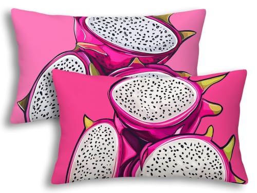 Fundas Cojines 40x60 Rosa en Terciopelo Rectangular Juego de 2 2