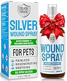 SILVER GRADE Wound Spray for Pets – Colloidal Silver Wound Care for Dogs & Cats – Helps with Skin Irritation, Hot Spots, Rashes, Scratching, Itch, Bites & Burns – Use a Dog Cone – 4 oz