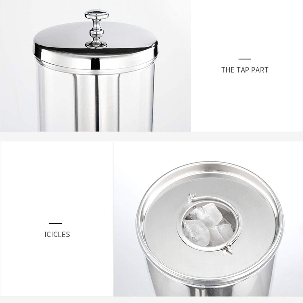 Dispensador de bebidas con núcleo de hielo, dispensadores de bebidas heladas utilizados para desayuno, bufés, bufés y barras de cóctel para fiestas