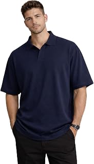 Men's Oversized Polo T-Shirt, Short Sleeve, Collared Casual Shirt Price In India