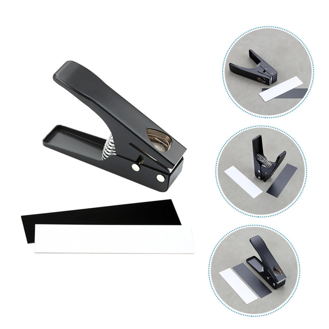 Perforatore per Plettri per Chitarra Nero R26e, Strumento DIY | Metallo e Plastica, Posizionamento Preciso, per Creare Plettri Personalizzati, Uso per Liutai e Musicisti