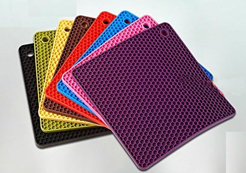 Silicone Placemat Pot Holder and Stainless Steel Heat Pad Insulation Mats Foldable Place Mat Table Mat Heat-proof Mat 10pc/lot