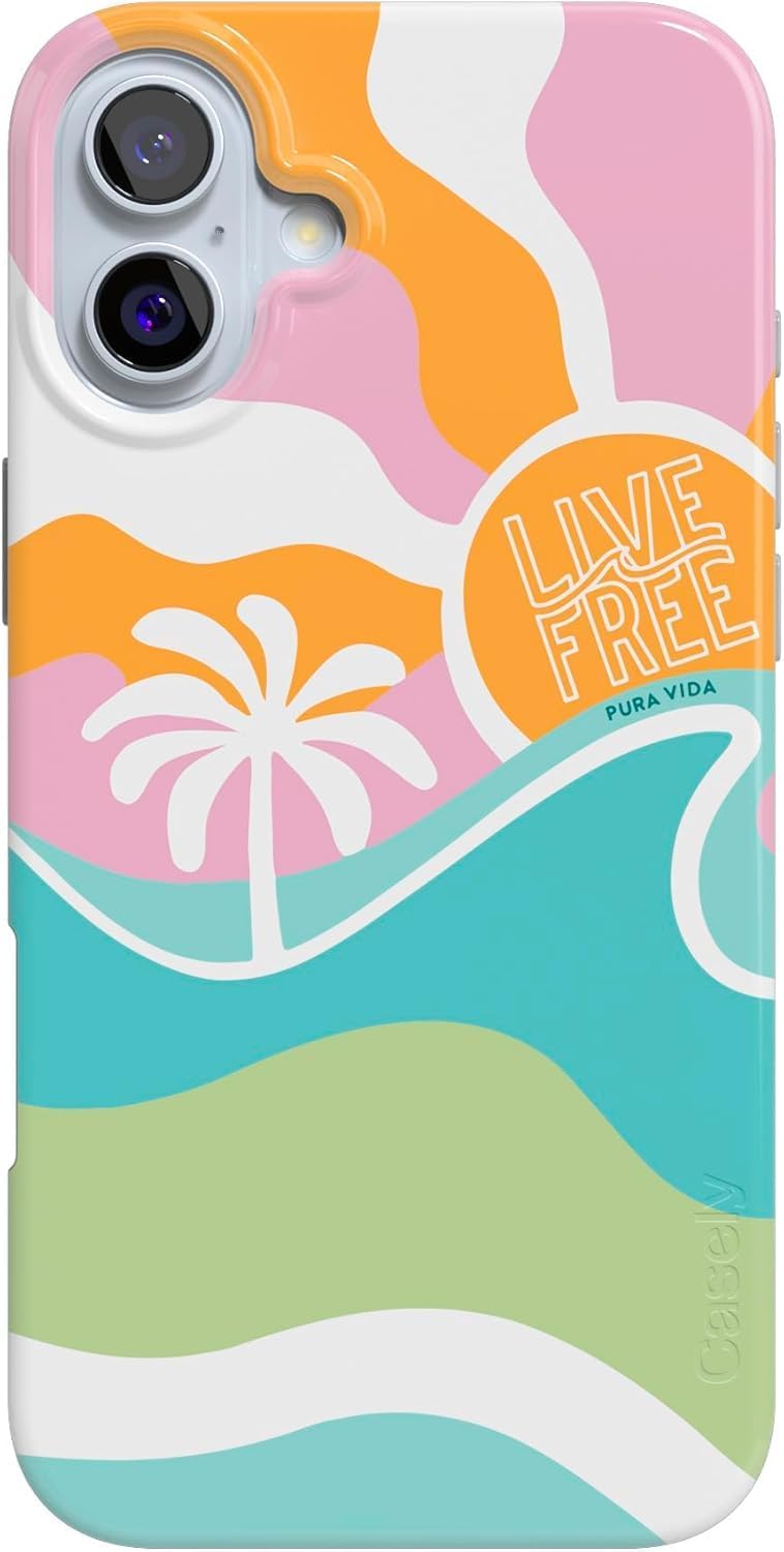 Casely iPhone 16 Plus Case | Pura Vida | Tropical Dreams | Compatible with MagSafe | Classic Ultra Slim Design
