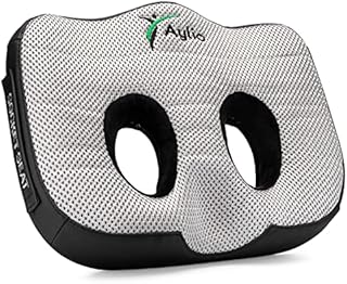 Aylio Socket Seat - Memory Foam Comfort Cushion for Butt and Tailbone Relief, Posture, Hip, Hamstring, Lower Back Pain Pillow - Sit Bone Ischial Tuberosity Seat Cushion