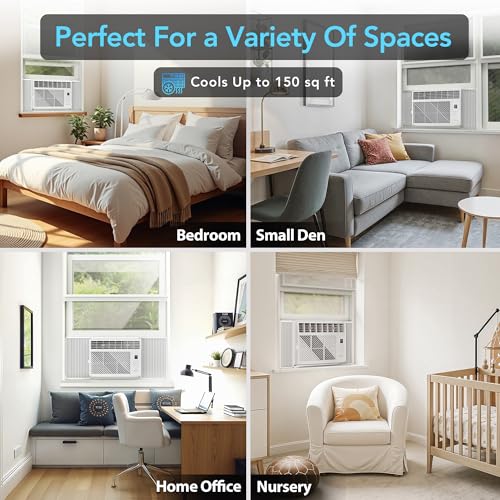 Comfort Zone CZ12754 Window Air Conditioner, 5,000 BTU, White - Thumbnail 3