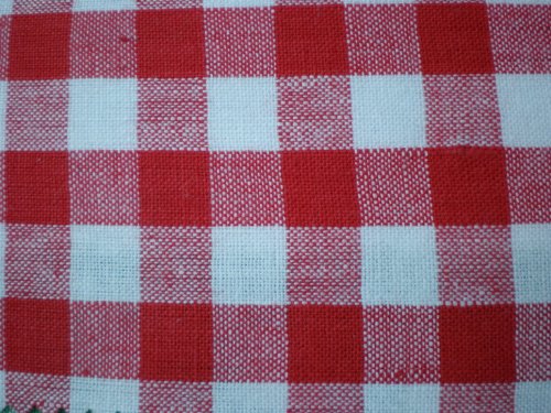 Bauer Vichy - Tela de cuadros (metro), color rojo