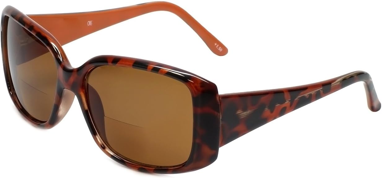 Corinne McCormackDesigner Bi-Focal Reading Sungl Jennifer in Tortoise-Orange +1.50