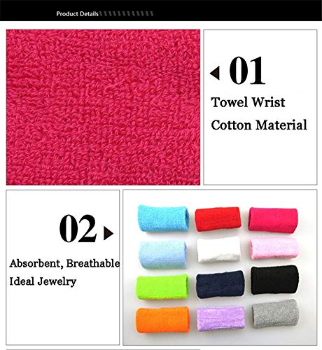 Wonzone 1 Pairs 6 Inch Wrist Sweatband Sports Basketball Wristband/Sweatband Wrist Sweat Band/Brace Black #TOP2