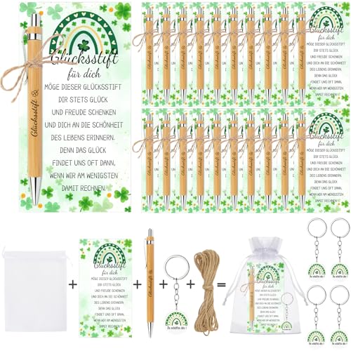 MOTONG 20 pezzi di penne portafortuna portafortuna, in legno, regalo di ringraziamento, piccoli portachiavi, regalo di addio, studente per colleghi, pensionamento, educatore, team di matrimonio