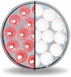 Dual Funtion 4" Round Red Stop, Turn & Tail and White Back-up LED Light