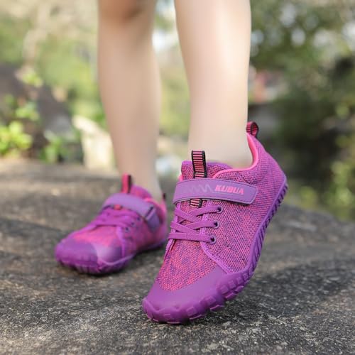 Kubua Barefoot Shoes For Kids Boys Girls Minimalist Sports Sneakers Splay Naturally Zero Drop Running Walking Tennis Athletic Training Gym A Purple 12 Little Kid thumb #7