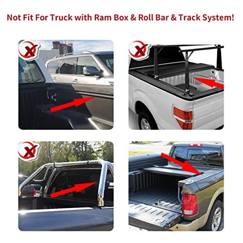 North Mountain Soft Roll Up Truck Tonneau Cover For Dodge Ram 5.7Ft Truck Bed/Fits 2009-2018 Ram 1500; 2010-2018 Ram 2500; 2019-2022 Dodge Ram Classis Body 5.7Ft Pickup Truck Bed (67.4") #TOP5