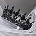Black Crown for Women Crystal Tiara and Queen Crown for Women Wedding Headband for Bride Hair Accessories for Costume Birthday Party Cake Decoration Prom