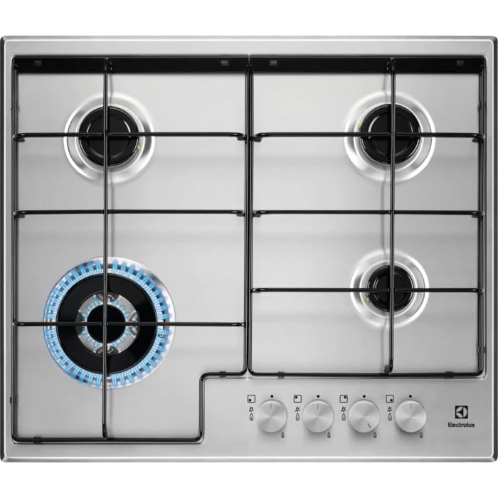 Electrolux EGS6434X Stainless Steel empotrable 59.5 cm Gas 4 Hornillo (s)