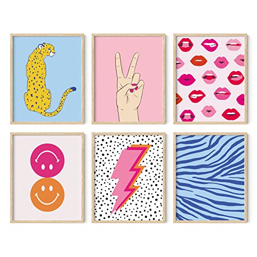 HAUS AND HUES Preppy Gallery Wall Set of 6-16x20 Framed Beige