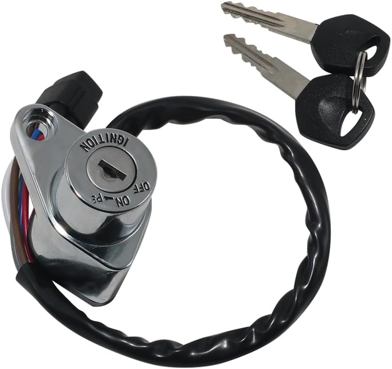 Ignition Switch Ignition Key Switch Lock OEM:27005-1215 27005-1256, for Kawasaki VN1500 Classic for Kawasaki VN1500 Vulcan 1500 Nomad Fi, VN1500 Vulcan 1500 Classic Tourer