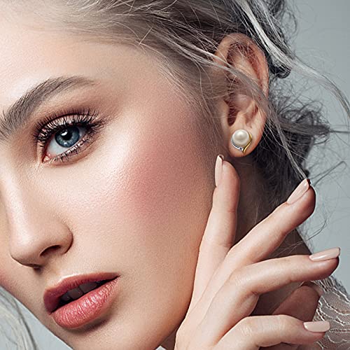 Pearl Earrings for women, 925 Sterling Silver Studs Jewelry,Gifts for Women, Wife,Mom,Girls, Her4
