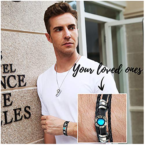 Sevendoo Gothic Punk Leather Bracelet Man Woman Weaving Braided Rock Cuff Bracelet Bangle Wristband Black Multilayer #TOP1