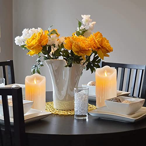 Velas LED de cera real recargables con mando a distancia de 15 cm 4