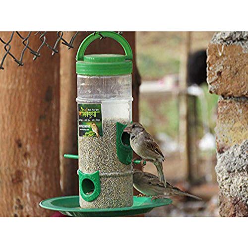 Image of Bird Feeder for Bird Food Small 2 Piece Green