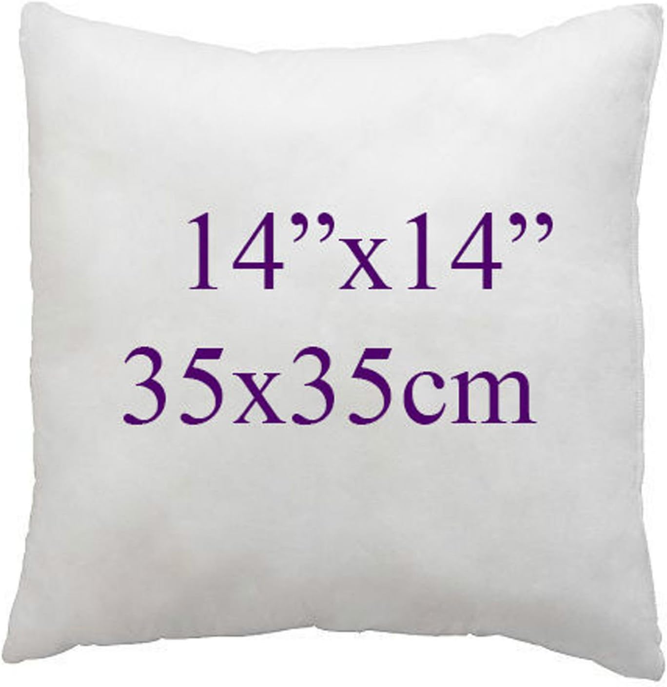 Le11 White Hotel Quality Hollow Fibre Cushion Pads, Inners, Inserts, Scatters In Multi Packs, Bounce Back Square Cushion Pads Available In 12" 14" 16" 18" 20" 22" 24" 26" 28" 30" (1, 14X14 (35X35cm))