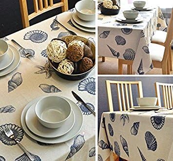 Miniatura 5 de Bringsine - Mantel rectangular de lino lavable, diseño clásico, varios tamaños