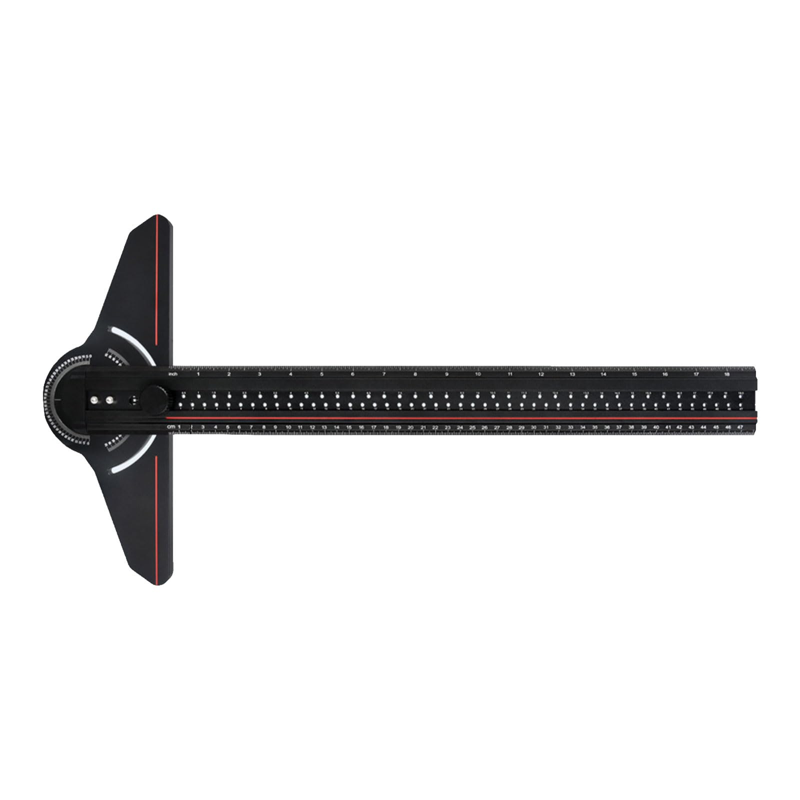 Buxuaaaa B Ruler T Type Ruler Woodworking Scribing Square Gauge Adjustable Protractor Carpenters Accessories Professional