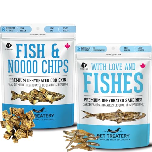 Image of The Granville Island Pet Treatery Cod Skin & Sardines for Dogs & Sardines for Cats (4.59 oz, Pack of 2) - Single Ingredient Dog Treats - Natural Dog Treats, Grain Free