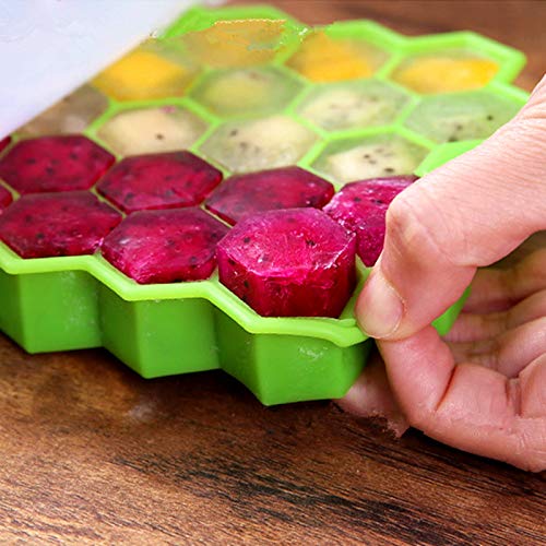 Kit 2 Unidades de Forma de Gelo Colméia Flex em Silicone Flexível para Bombons e Delícias