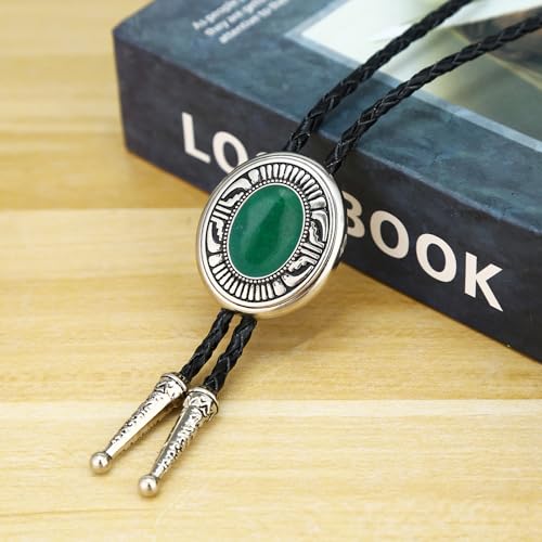 Image of Btilasif Bolo Tie- Tiger Eye Stone Bolo Tie Leather Necktie Western Jewelry Accessories for Women Men