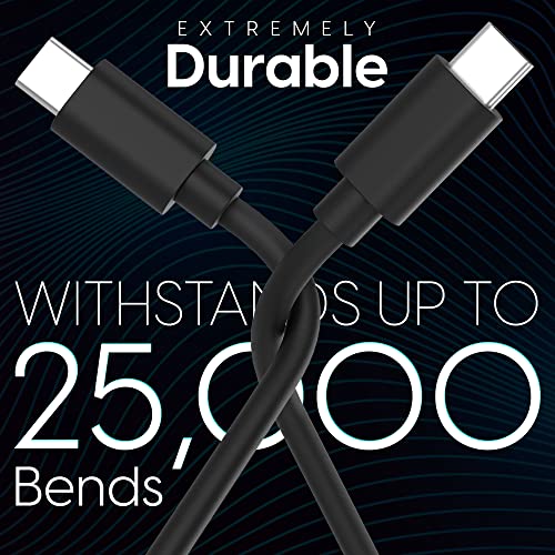 Talk Works Usb C To Usb C Cable 6Ft Android Phone Charger Heavy Duty Pd Type C Fast Charging Power Delivery Cord For Samsung Galaxy S21 / S20 / S10 / S9 / S8, For Apple Macbook, Ipad Pro - Black #TOP3