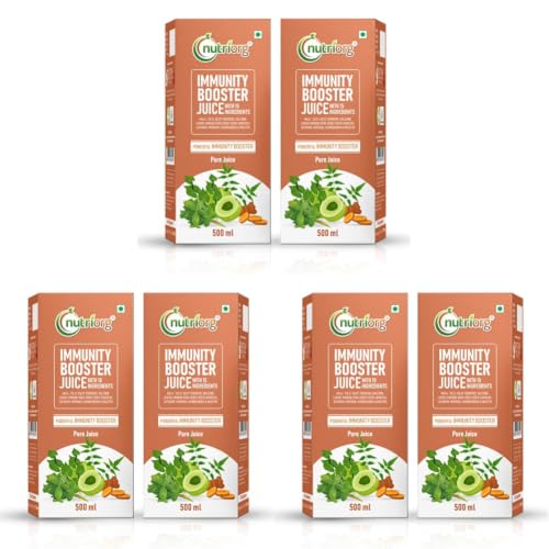 Image of Nutriorg Immunity Booster Juice 500 ml (Pack of 6) | Improves your digestion | Boosts Immunity | Used Organically Grown ingredients