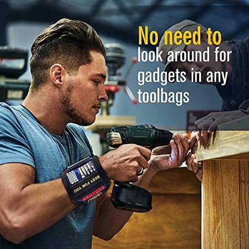 SHALL Magnetic Wristband for Holding Tools, Screws, Nails, Drill Bits for Women Men Stocking Stuffers - Cool Gadgets for Women Mother Mom Wife Girlfriend Men Father Dad Handyman