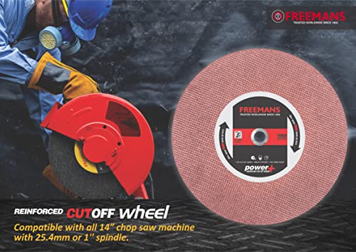 Image of FREEMANS 14-Inch /355mm Double Net Red Cut Off Wheels-(Set of 25 Pieces) | Made of Aluminium Oxide Grain Abrasive|Use For Cutting of Metals, Steel, Stainless Steel, Cast Iron, and Ferrous Metals