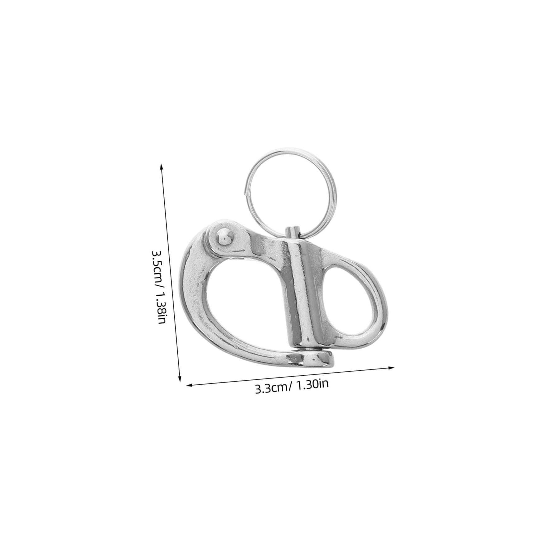 Toyvian 2pièces Mousqueton à Vis INOX Pivotant Marine Manille à Goupille pour Voilier Gréement De Déverrouillage Rapide