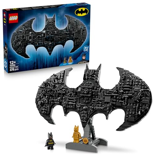 LEGO Super Heroes DC Batman: Batman Logo 76330 Super Hero Building Toy Collectible Merch to Celebrate the 20th Anniversary Super Hero Room Decor Gift for Kids Aged 12+ (678 Pieces)