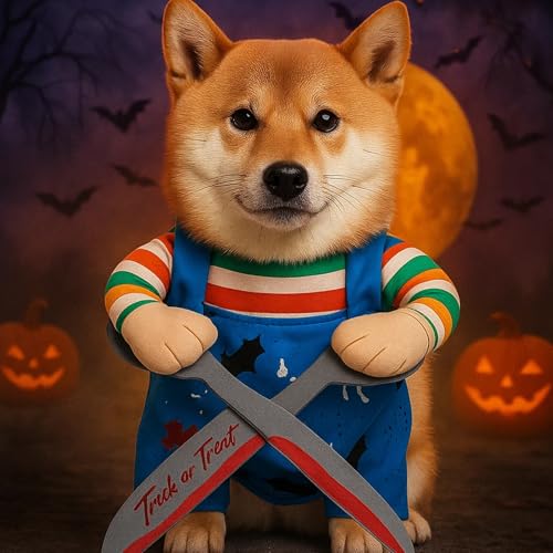 Hundekostüm Halloween,Halloween Kostüm Hund,Verstellbares Lustiges Cosplay Party Haustier Katze Hunde Kostüm (S)