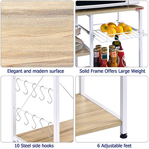image for Mr IRONSTONE Kitchen Baker's Rack Utility Storage Shelf Microwave Stan