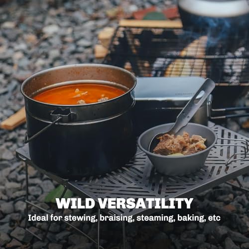 Pot de camping Fire-Maple en acier inoxydable 1,8L pour le bushcraft
